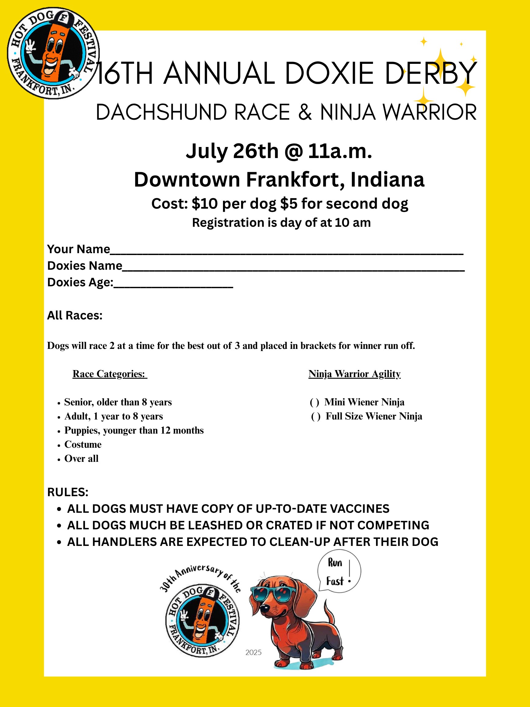 Doxie race info